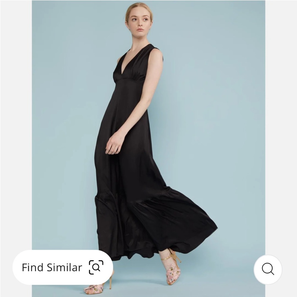 NWT Cynthia Rowley Asher V-Neck Flounce Maxi Dress